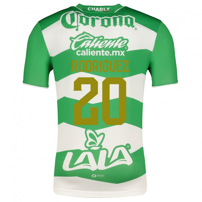 Kandiny Femme Maillot Hugo Rodríguez #20 Vert Tenues Domicile 2023/24 T-Shirt