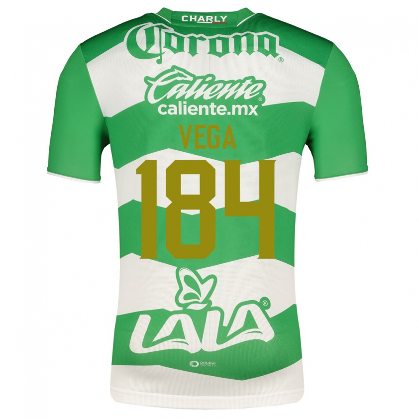 Kandiny Femme Maillot Luis Vega #184 Vert Tenues Domicile 2023/24 T-Shirt