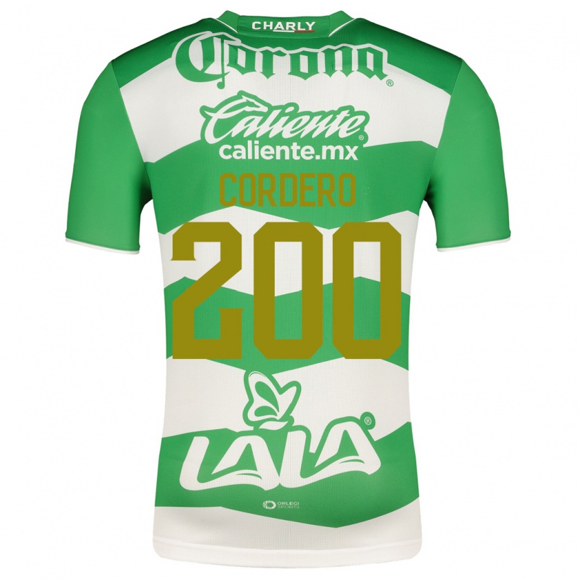 Kandiny Femme Maillot Mario Cordero #200 Vert Tenues Domicile 2023/24 T-Shirt