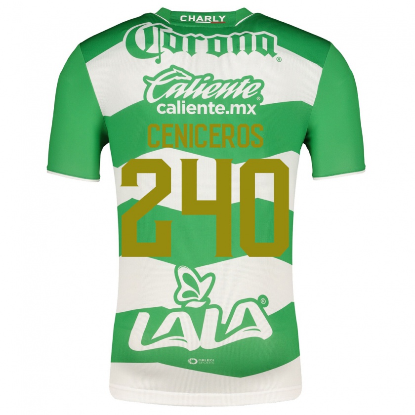 Kandiny Femme Maillot Carlos Ceniceros #240 Vert Tenues Domicile 2023/24 T-Shirt
