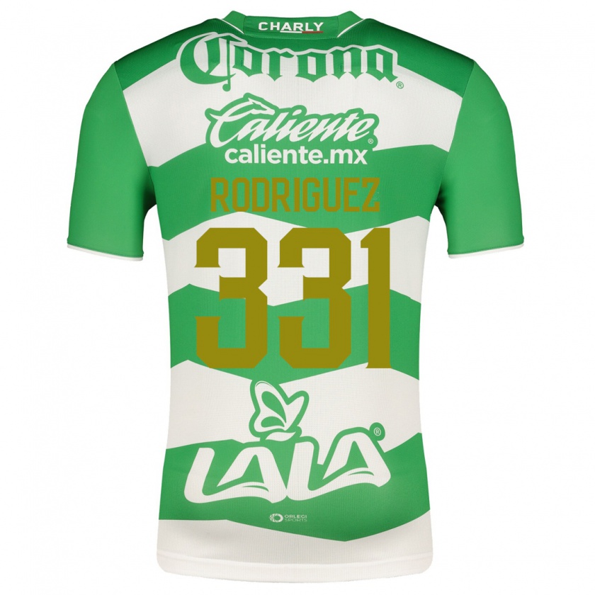 Kandiny Femme Maillot Juan Rodríguez #331 Vert Tenues Domicile 2023/24 T-Shirt