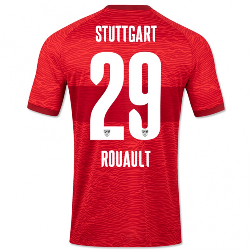 Kandiny Femme Maillot Anthony Rouault #29 Rouge Tenues Extérieur 2023/24 T-Shirt