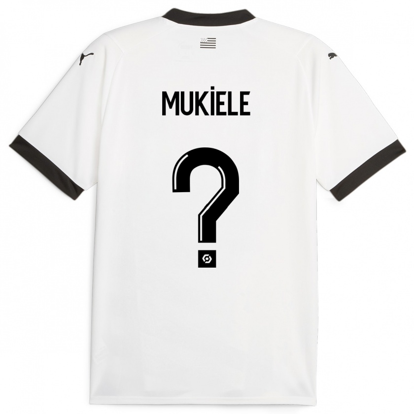 Kandiny Femme Maillot Nordan Mukiele #0 Blanc Tenues Extérieur 2023/24 T-Shirt