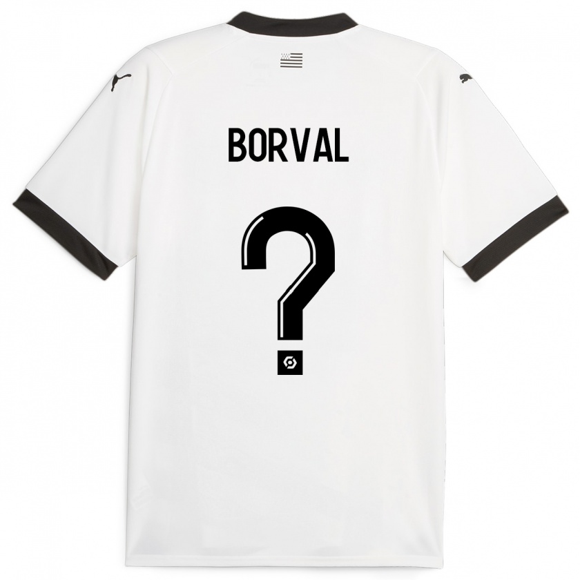 Kandiny Femme Maillot Cyril Borval #0 Blanc Tenues Extérieur 2023/24 T-Shirt