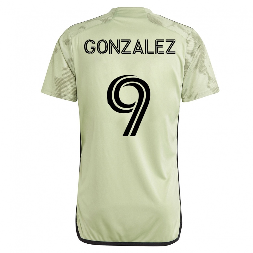 Kandiny Femme Maillot Mario González #9 Vert Tenues Extérieur 2023/24 T-Shirt