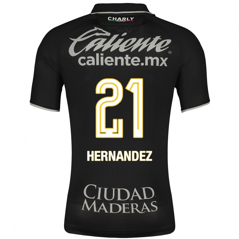 Kandiny Femme Maillot Alexa Hernández #21 Noir Tenues Extérieur 2023/24 T-Shirt