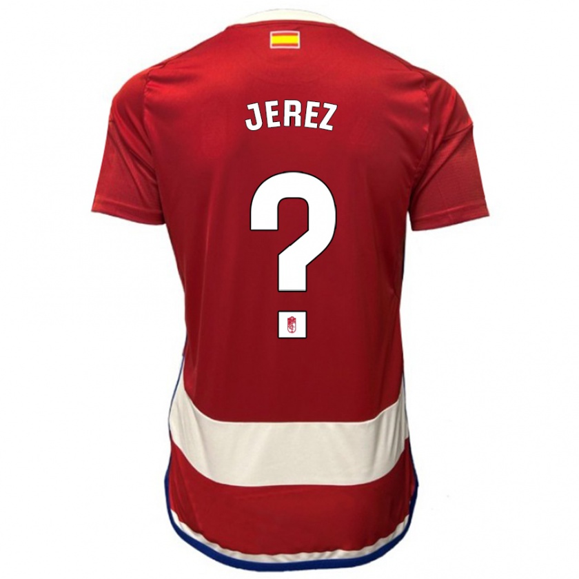 Kandiny Enfant Maillot Adrián Jerez #0 Rouge Tenues Domicile 2023/24 T-Shirt