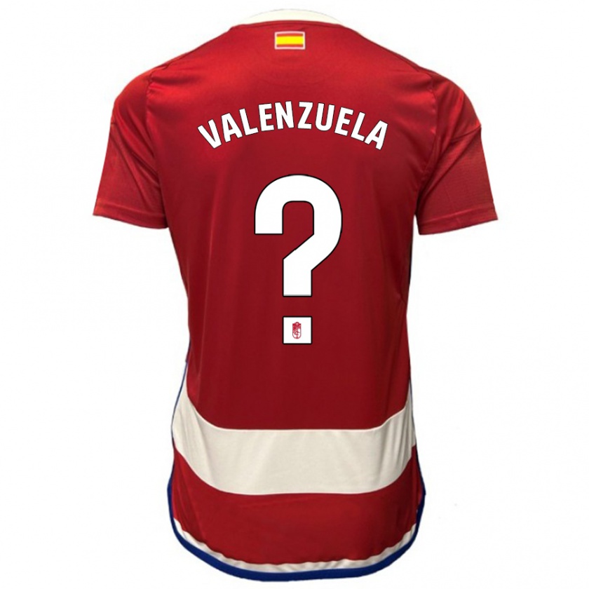 Kandiny Enfant Maillot Adrián Valenzuela #0 Rouge Tenues Domicile 2023/24 T-Shirt