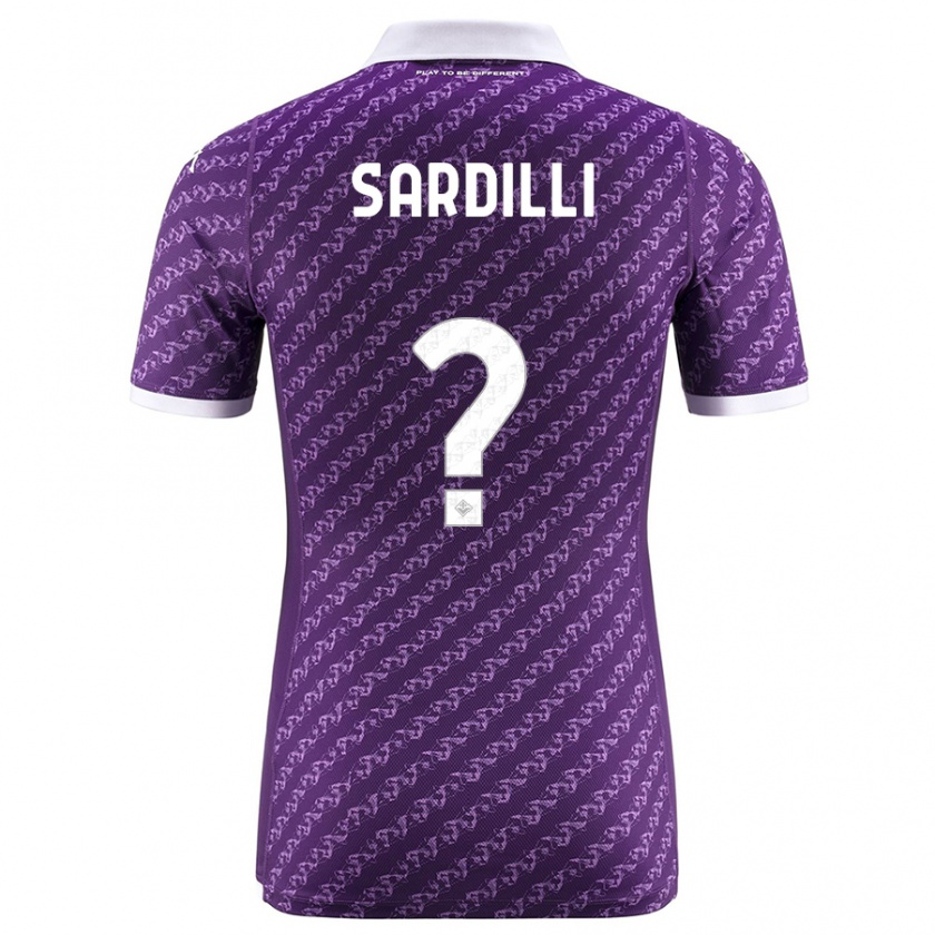 Kandiny Enfant Maillot Davide Sardilli #0 Violet Tenues Domicile 2023/24 T-Shirt