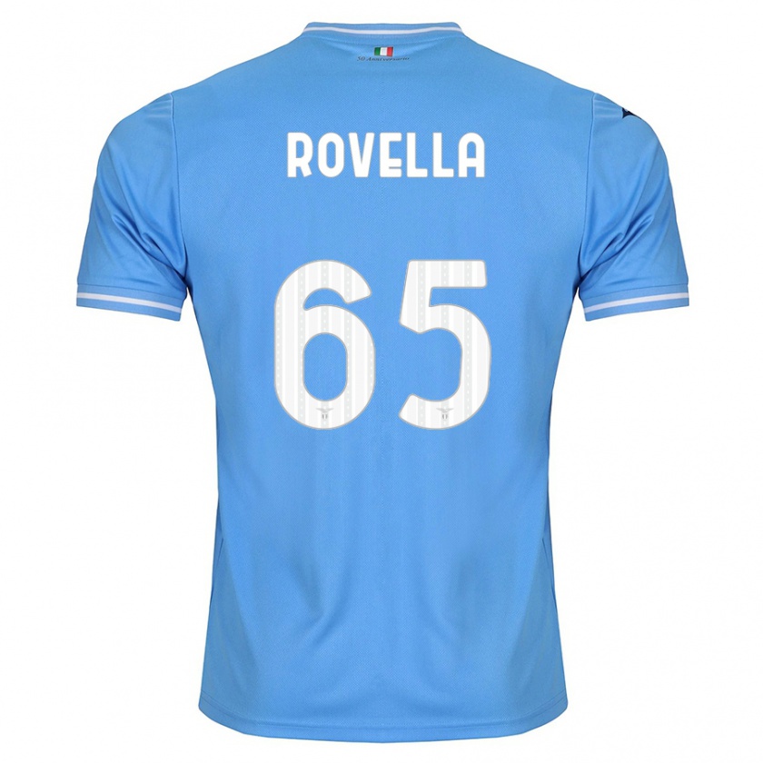 Kandiny Enfant Maillot Nicolò Rovella #65 Bleu Tenues Domicile 2023/24 T-Shirt