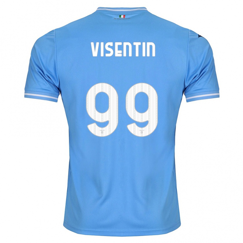 Kandiny Enfant Maillot Noemi Visentin #99 Bleu Tenues Domicile 2023/24 T-Shirt