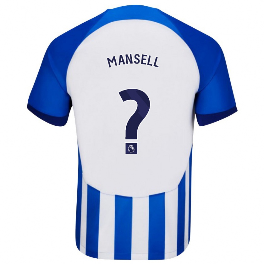 Kandiny Enfant Maillot Alfie Mansell #0 Bleu Tenues Domicile 2023/24 T-Shirt