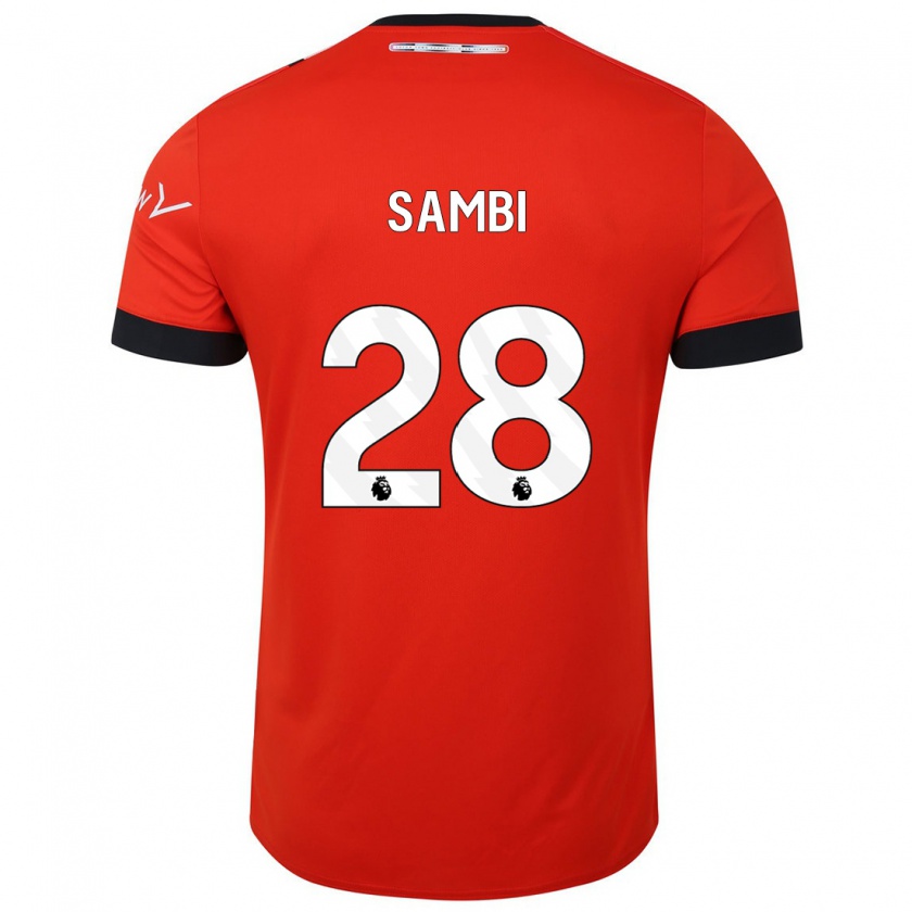 Kandiny Enfant Maillot Albert Sambi Lokonga #28 Rouge Tenues Domicile 2023/24 T-Shirt