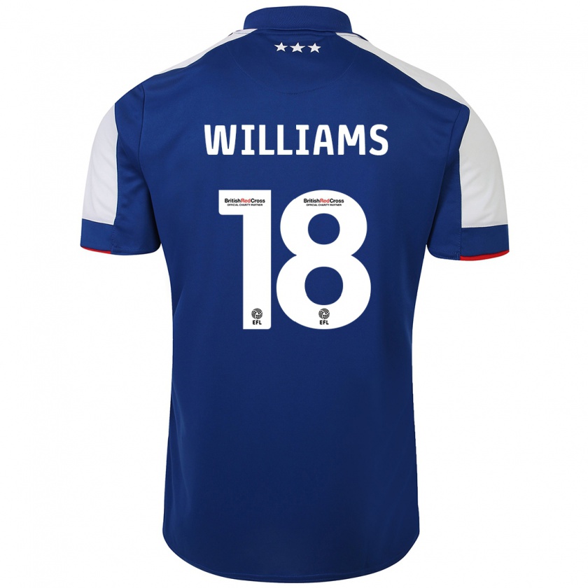 Kandiny Enfant Maillot Brandon Williams #18 Bleu Tenues Domicile 2023/24 T-Shirt