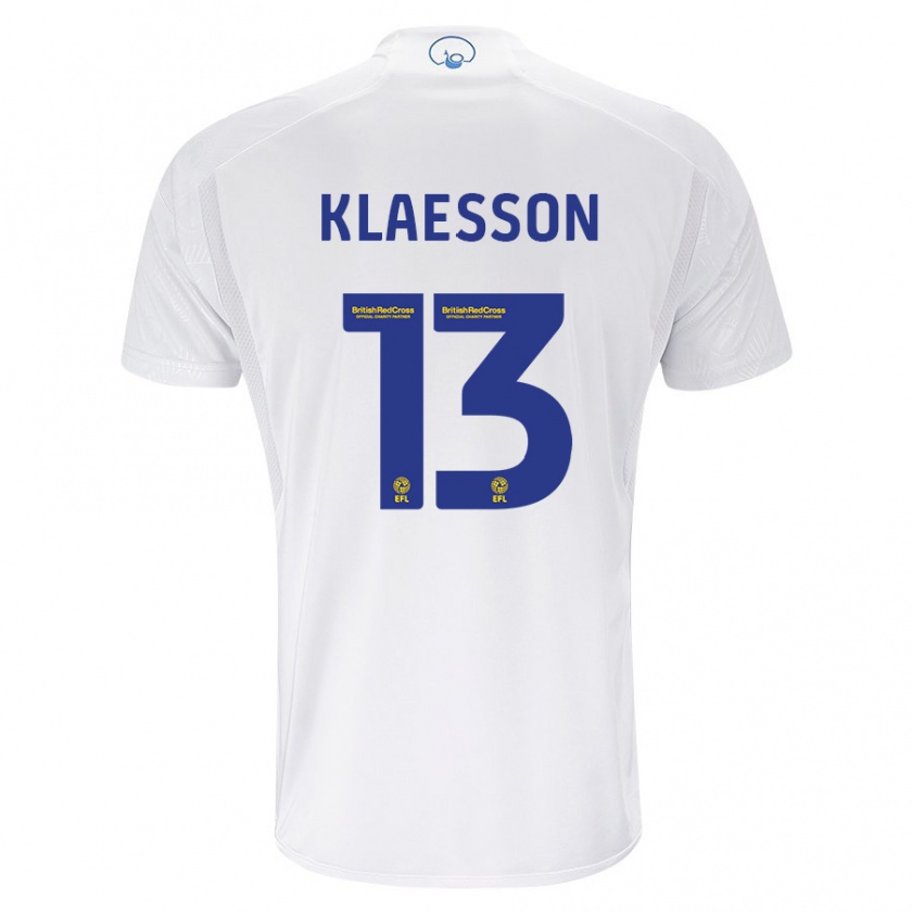 Kandiny Enfant Maillot Kristoffer Klaesson #13 Blanc Tenues Domicile 2023/24 T-Shirt