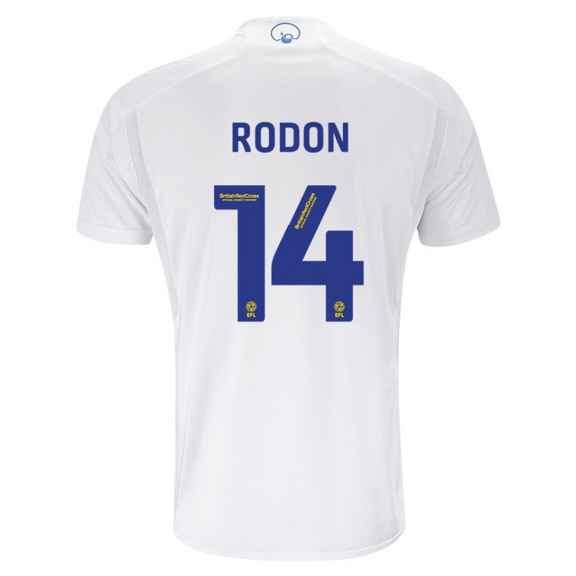 Kandiny Enfant Maillot Joe Rodon #14 Blanc Tenues Domicile 2023/24 T-Shirt
