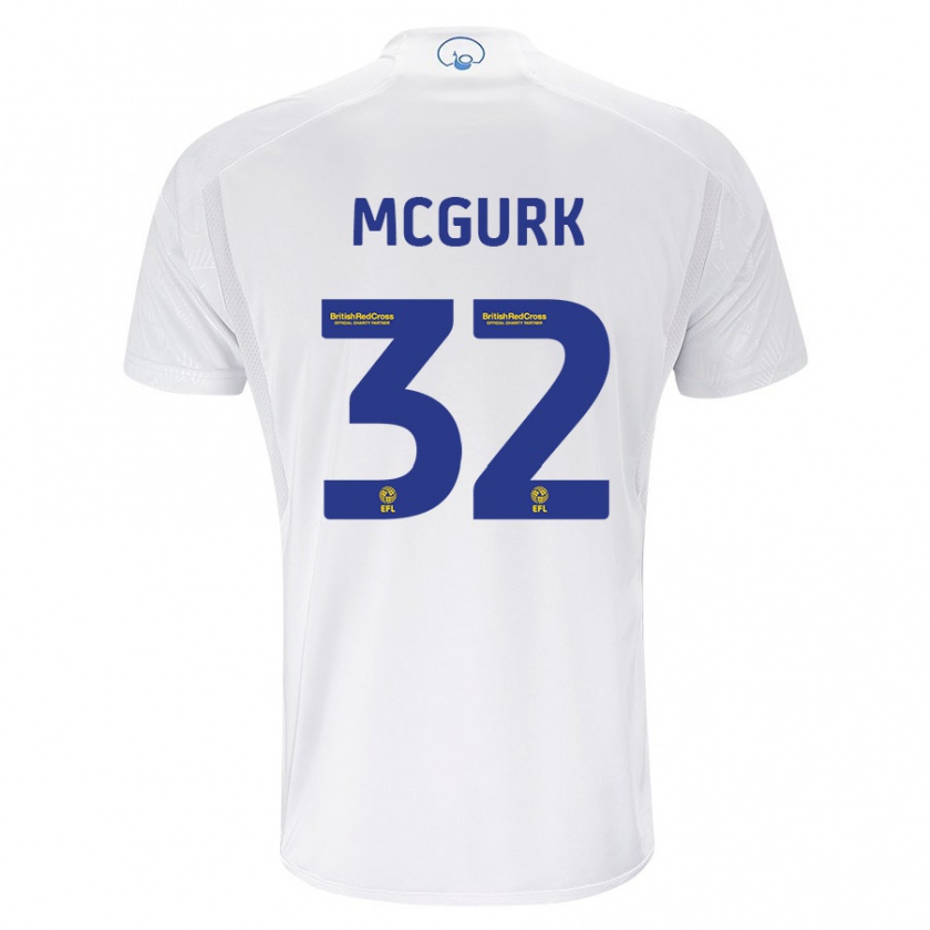 Kandiny Enfant Maillot Sean Mcgurk #32 Blanc Tenues Domicile 2023/24 T-Shirt