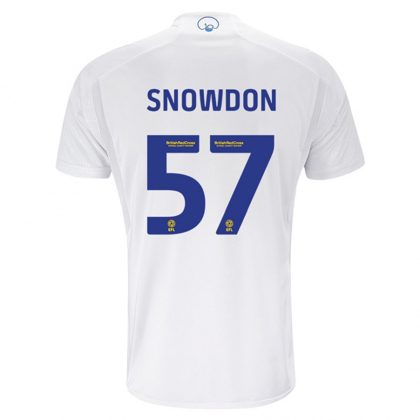 Kandiny Enfant Maillot Joe Snowdon #57 Blanc Tenues Domicile 2023/24 T-Shirt