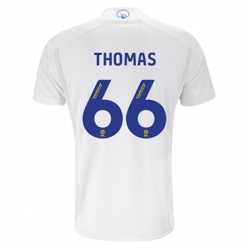 Kandiny Enfant Maillot Luca Thomas #66 Blanc Tenues Domicile 2023/24 T-Shirt