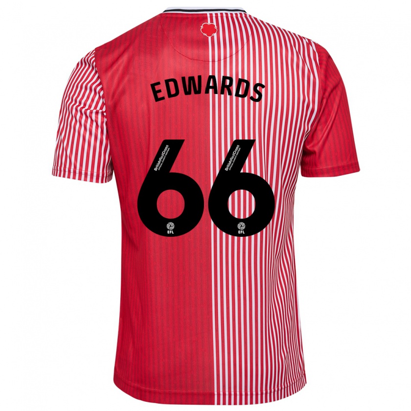 Kandiny Enfant Maillot Diamond Edwards #66 Rouge Tenues Domicile 2023/24 T-Shirt