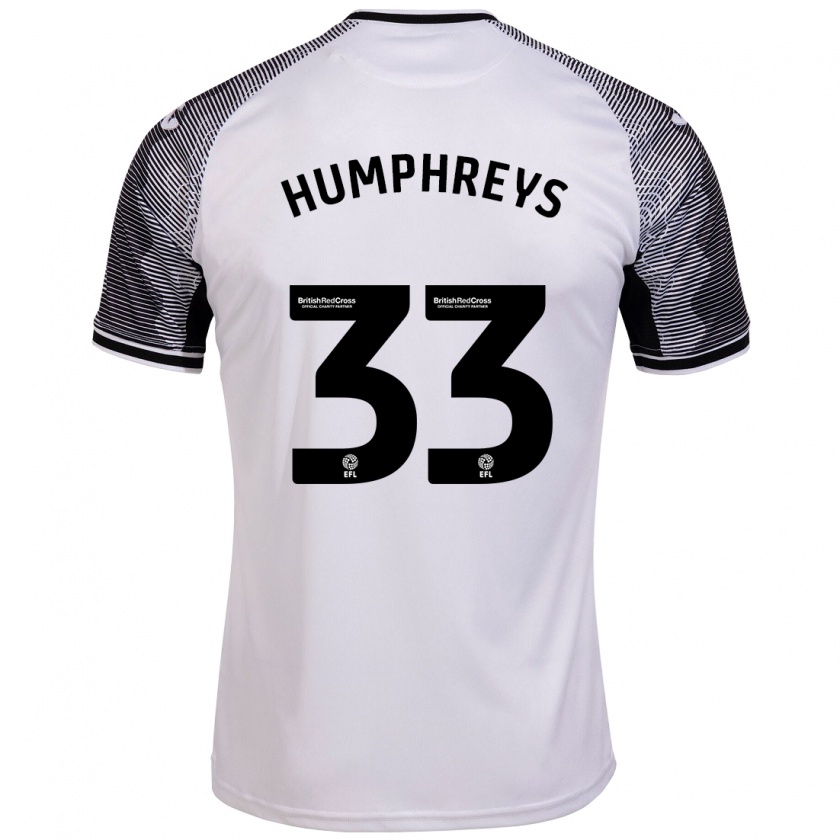 Kandiny Enfant Maillot Bashir Humphreys #33 Blanc Tenues Domicile 2023/24 T-Shirt