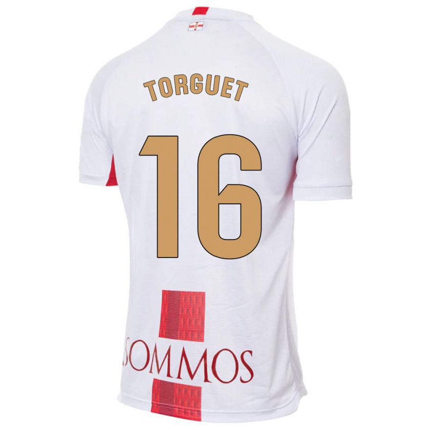 Kandiny Enfant Maillot Miguel Torguet #16 Blanc Tenues Extérieur 2023/24 T-Shirt