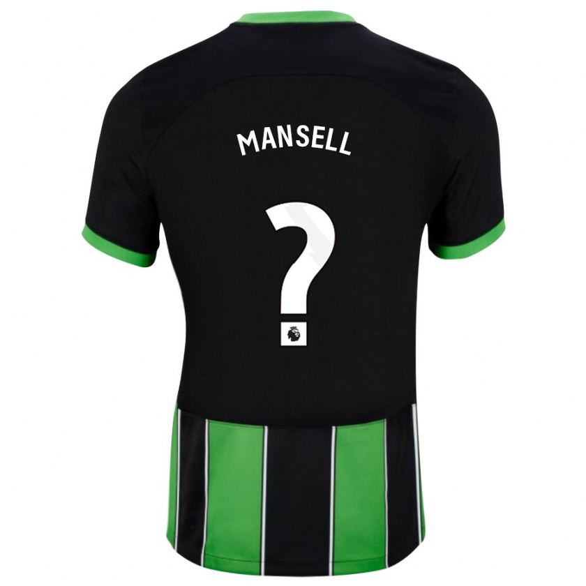 Kandiny Enfant Maillot Alfie Mansell #0 Vert Noir Tenues Extérieur 2023/24 T-Shirt