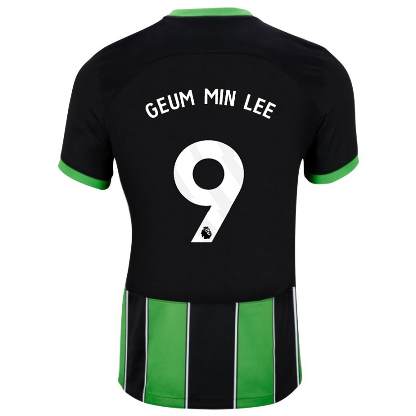 Kandiny Enfant Maillot Lee Geum-Min #9 Vert Noir Tenues Extérieur 2023/24 T-Shirt