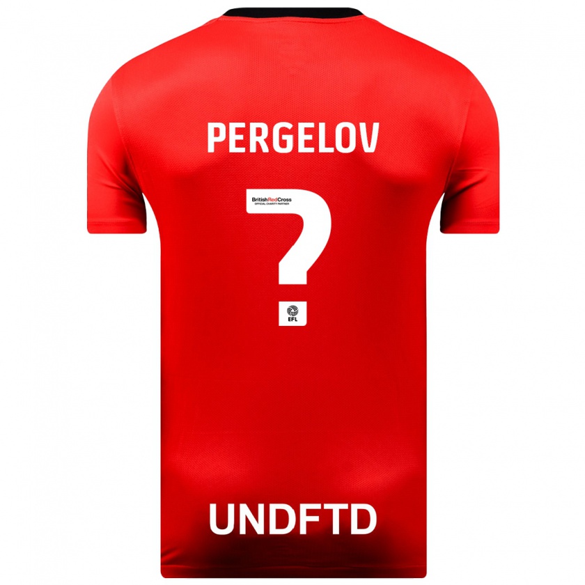 Kandiny Enfant Maillot Stoyan Pergelov #0 Rouge Tenues Extérieur 2023/24 T-Shirt