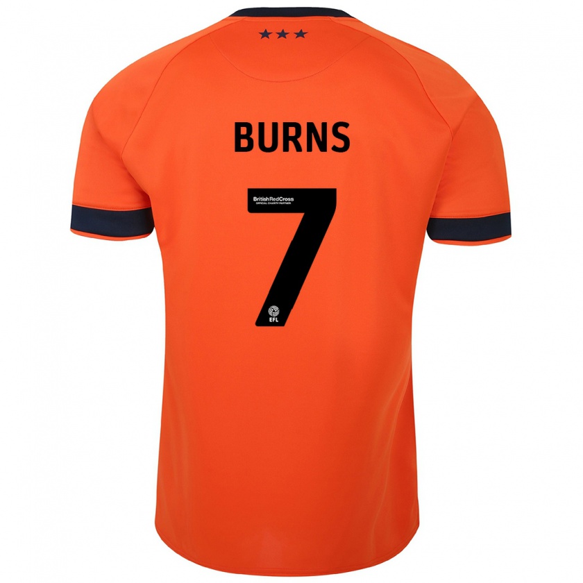Kandiny Enfant Maillot Wes Burns #7 Orange Tenues Extérieur 2023/24 T-Shirt