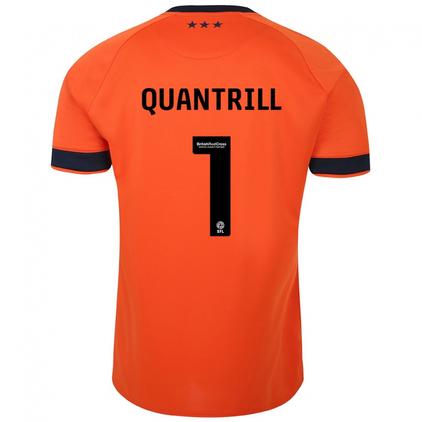 Kandiny Enfant Maillot Sarah Quantrill #1 Orange Tenues Extérieur 2023/24 T-Shirt