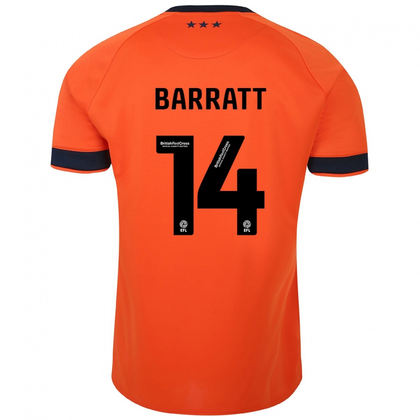 Kandiny Enfant Maillot Zoe Barratt #14 Orange Tenues Extérieur 2023/24 T-Shirt