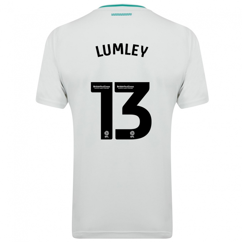 Kandiny Enfant Maillot Joe Lumley #13 Blanc Tenues Extérieur 2023/24 T-Shirt