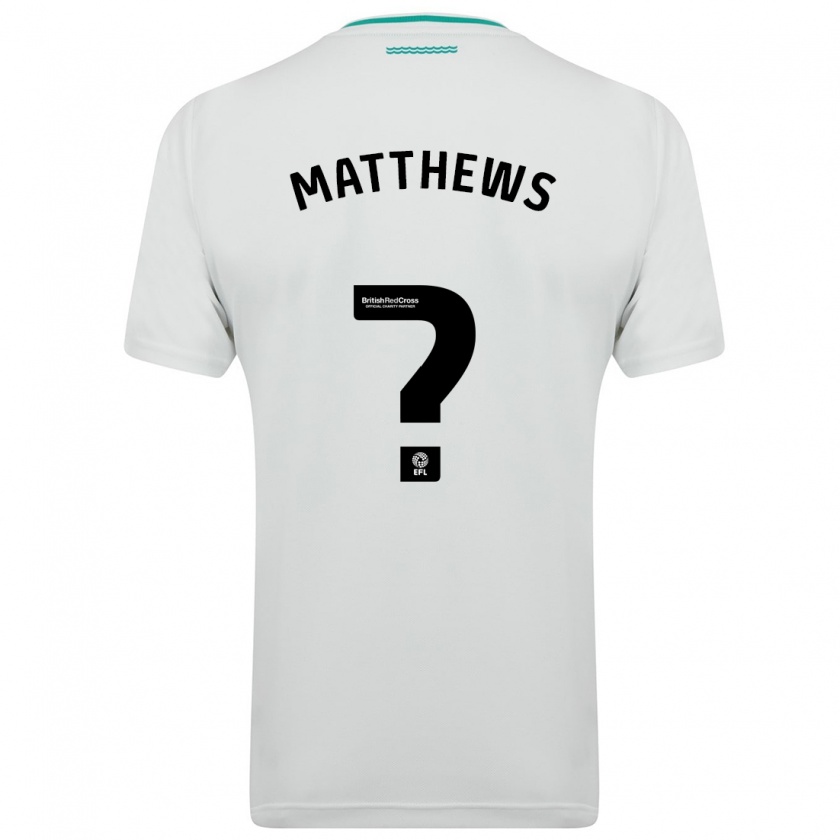 Kandiny Enfant Maillot Abdulhalim Okonola-Matthews #0 Blanc Tenues Extérieur 2023/24 T-Shirt