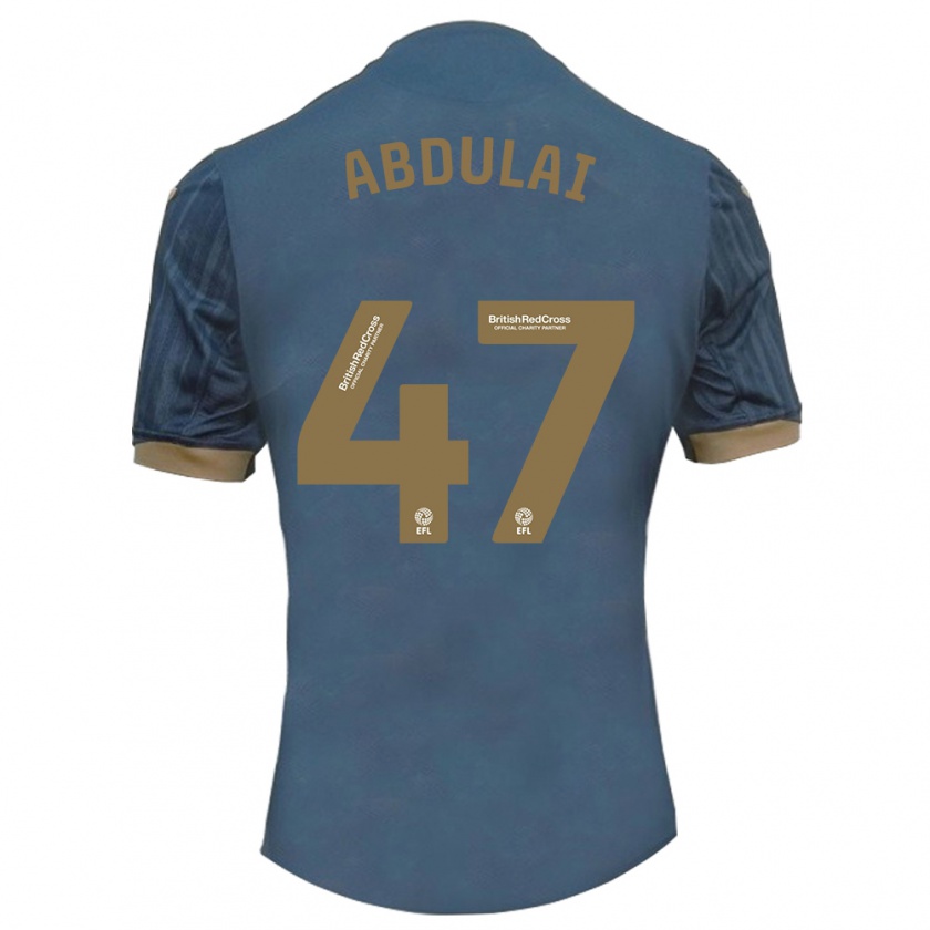 Kandiny Enfant Maillot Azeem Abdulai #47 Sarcelle Foncée Tenues Extérieur 2023/24 T-Shirt