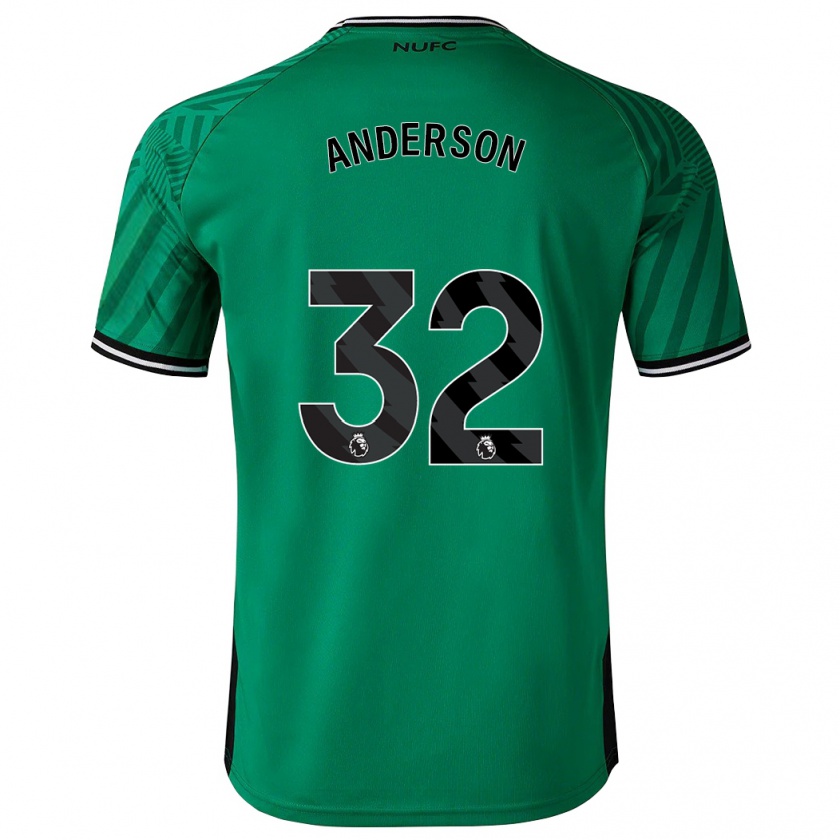 Kandiny Enfant Maillot Elliot Anderson #32 Vert Tenues Extérieur 2023/24 T-Shirt