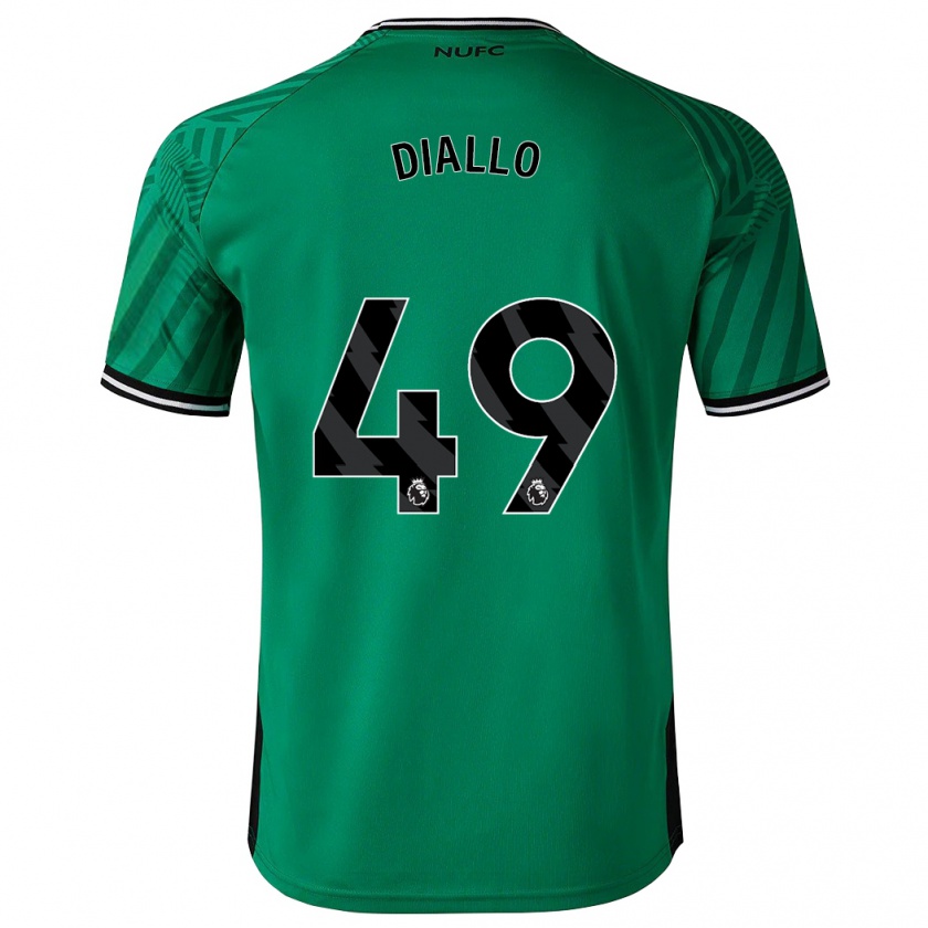Kandiny Enfant Maillot Amadou Diallo #49 Vert Tenues Extérieur 2023/24 T-Shirt