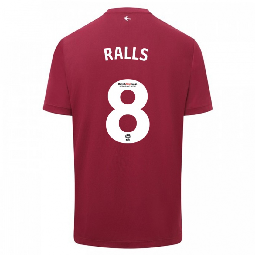 Kandiny Enfant Maillot Joe Ralls #8 Rouge Tenues Extérieur 2023/24 T-Shirt