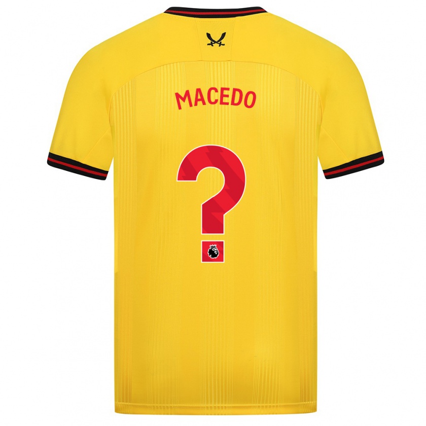 Kandiny Enfant Maillot Fernando Macedo #0 Jaune Tenues Extérieur 2023/24 T-Shirt