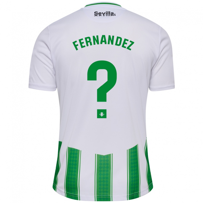 Kandiny Homme Maillot Marcos Fernández #0 Blanc Tenues Domicile 2023/24 T-Shirt