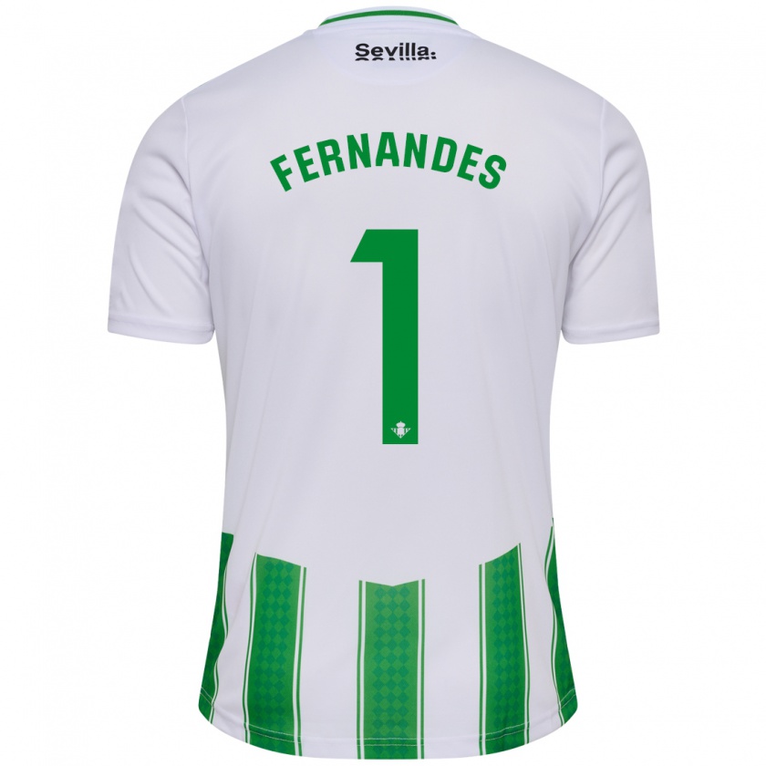 Kandiny Homme Maillot Guilherme Fernandes #1 Blanc Tenues Domicile 2023/24 T-Shirt