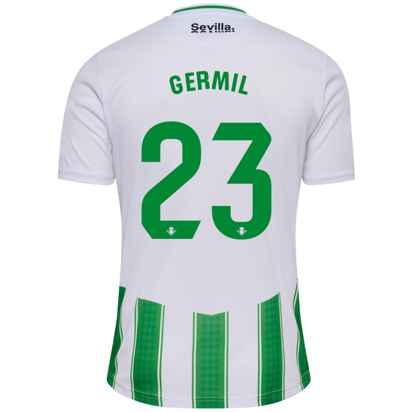 Kandiny Homme Maillot Darío Germil #23 Blanc Tenues Domicile 2023/24 T-Shirt