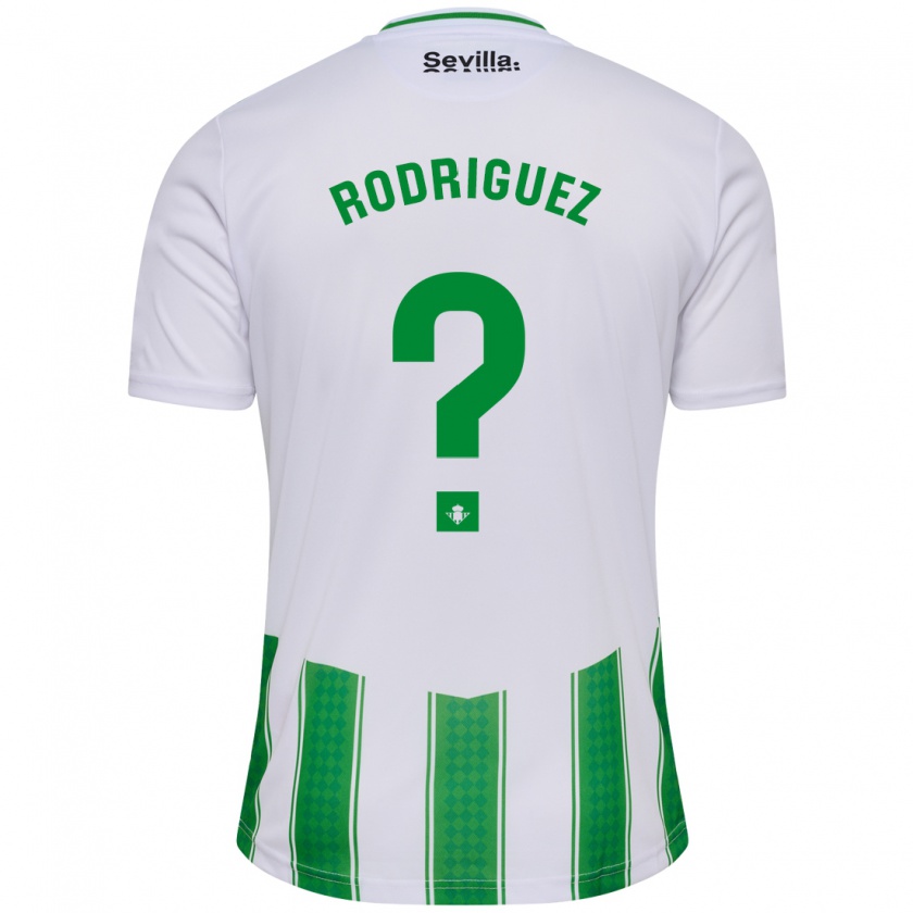 Kandiny Homme Maillot Jesús Rodriguez #0 Blanc Tenues Domicile 2023/24 T-Shirt