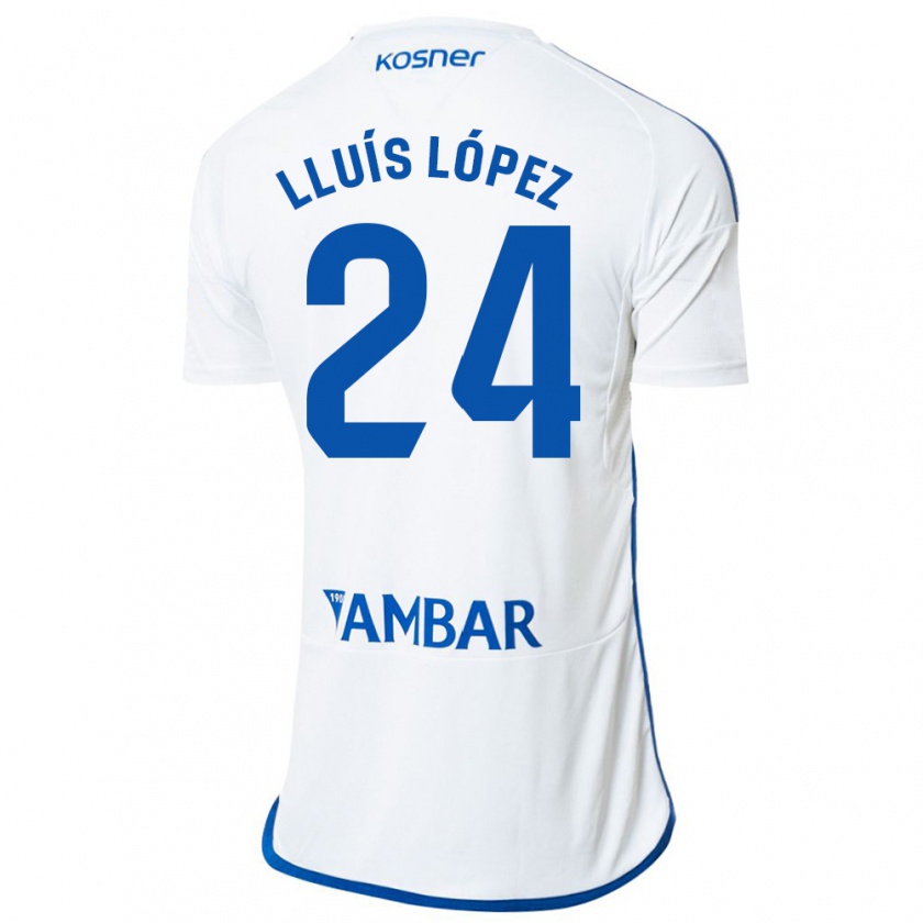 Kandiny Homme Maillot Lluís López #24 Blanc Tenues Domicile 2023/24 T-Shirt