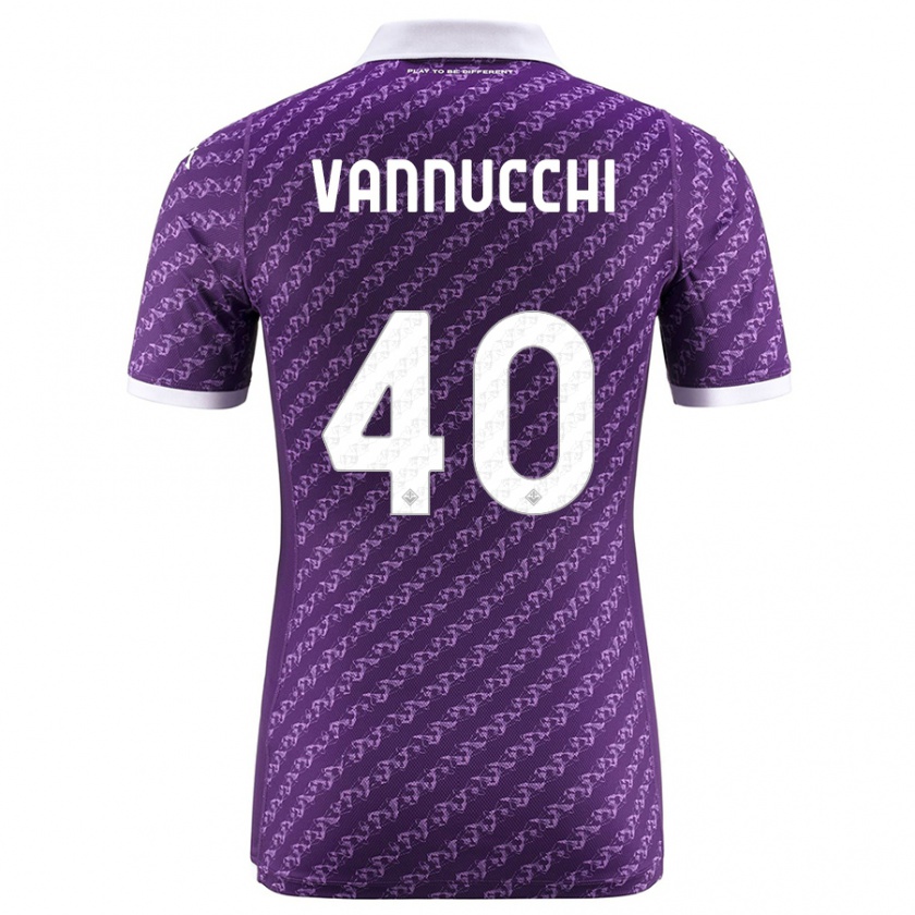 Kandiny Homme Maillot Tommaso Vannucchi #40 Violet Tenues Domicile 2023/24 T-Shirt