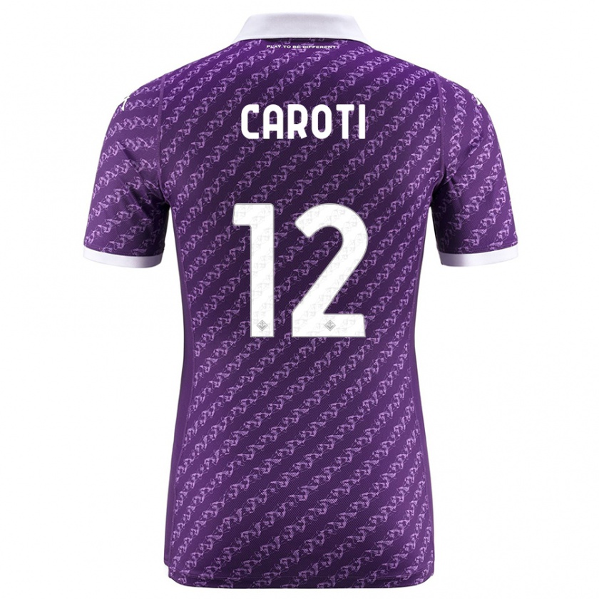 Kandiny Homme Maillot Filippo Caroti #12 Violet Tenues Domicile 2023/24 T-Shirt