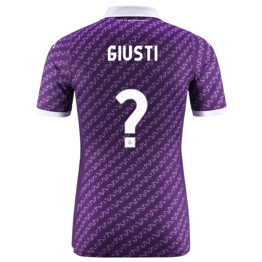 Kandiny Homme Maillot Edoardo Giusti #0 Violet Tenues Domicile 2023/24 T-Shirt