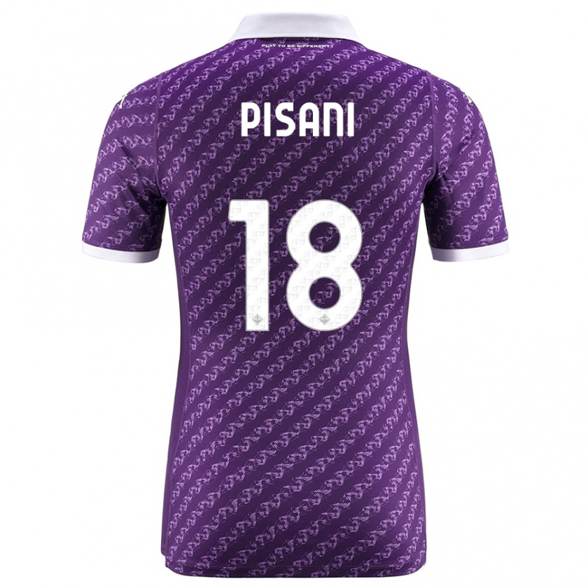 Kandiny Homme Maillot Diego Pisani #18 Violet Tenues Domicile 2023/24 T-Shirt