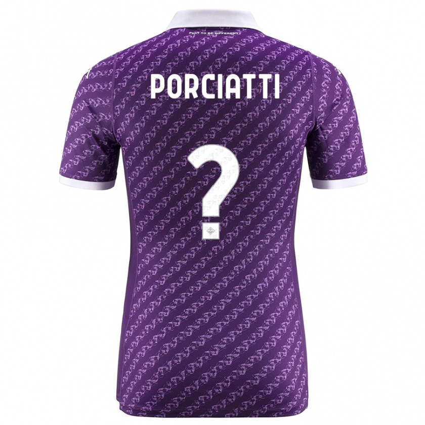 Kandiny Homme Maillot Filippo Porciatti #0 Violet Tenues Domicile 2023/24 T-Shirt