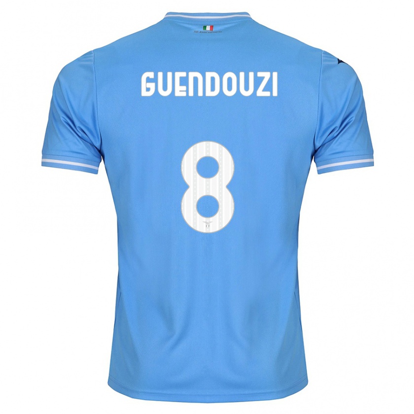 Kandiny Homme Maillot Mattéo Guendouzi #8 Bleu Tenues Domicile 2023/24 T-Shirt